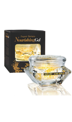 ILLUMINATOR GEL עם קריסטלים וזהב Увлажняющий серум гель 24-каратное золото